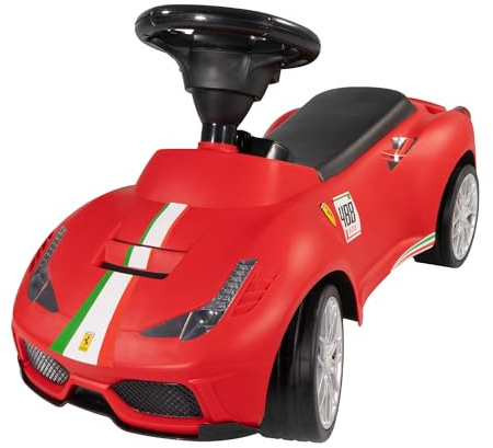 Lemodo Rutschauto Ferrari – Babyrutscher Kinderfahrzeug, Rutscher ab 18 Monate, stabiles Rutschfahrzeug mit Kippschutz, Rutscherauto, Spielzeugauto für Kleinkinder, Lizenziertes Kinderspielzeug