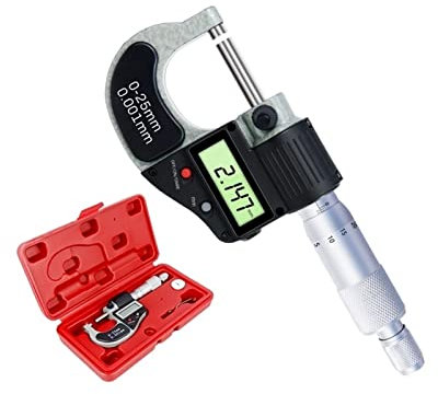 Micrometro, Micrometro digitale 0-25 mm 0.001mm calibro elettronico micrometro micrometro cromato calibro calibro calibro strumento di misurazione,Strumento per meccanici di precisione