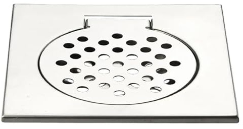 Griglia quadrata per doccia, 15 x 15 cm, in acciaio inox 304, inserto per piastrelle di scarico a pavimento per cucina e bagno