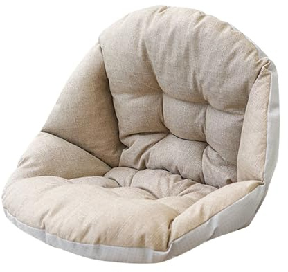 Hängesessel Kissen Sitzauflage für Hängekorb Sitzkissen Soft Polster Auflage für Polyrattan & Rattan Hängeschaukel Rückenkissen für Hängesitz Indoor & Outdoor Dekokissen (Beige)