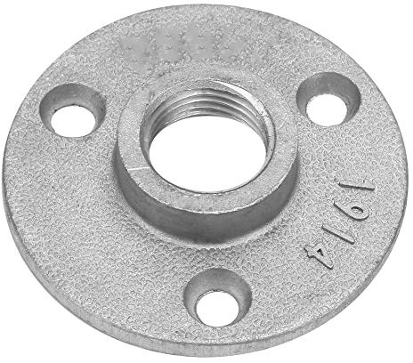Fafeicy 10pcs 65 Mm DN15 Base Flangia del Pavimento 1/2 Pollice, Supporto per Tubo Filettato a 3 Fori, per il Montaggio del Rubinetto Idraulico (Lega di alluminio)