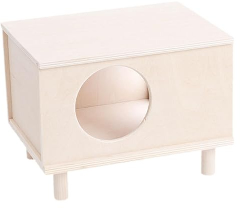TAIZhiChen Maison pour Hamster, Maison en Bois, Cachette pour Hamster, Maison pour Souris, Maison pour Rat, Offre Un Refuge et Une Aire de Jeux, Construction en, Moyen