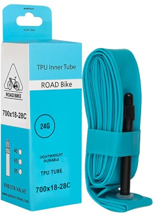 LLINthy Camera d'aria per biciclette da strada, ideale per velocità 700 x 18 28 C, valvola francese, design triplo sigillato, resistente alle intemperie, costruzione per ciclismo
