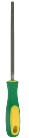 QUARKZMAN Lima Cuadrada De 6 Con Dientes De Corte Fino Doble Lima Fina De Acero De Alto Carbono T12 Con Mango De Para Acabado Desbastado Y Formado Gris/Verde Amarillo