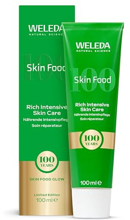 Weleda Skin Food 100 Years Limited Edition Dry Skin Moisturiser 100 mL | Pansy chamomile calendula extracts, Lanolin beeswax blend, Rough patches heels elbows hands