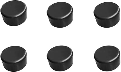 Lot de 6 capuchons de poteaux de clôture ronds - 60 mm - Noirs