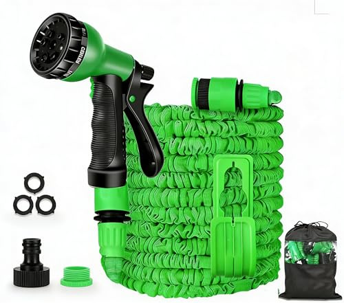 Evviee Flexible Garden Hose 45FT, Triple-Length Expandable Garden Hose
