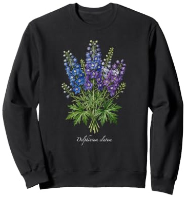 Delphinium pianta Illustrazione Delphinium elatum Felpa