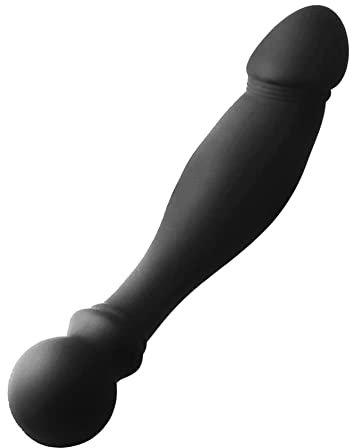 SXOVO Dildo a Doppia Testa Nero, Dildo in Silicone Realistico per Simulazione Vaginale Anale e Massaggio Prostatico Stimolazione del Punto G Dilosi Anali Giocattoli Sessuali per Uomini Donne