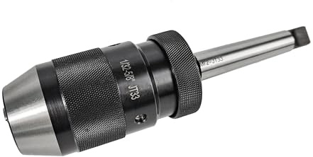 HFS(R) Self Tighten Keyless Drill Chuck With MT2 -JT33 Arbor 3-Jaw for Lathes Drilling Machine 1/32-5/8(1-16mm)