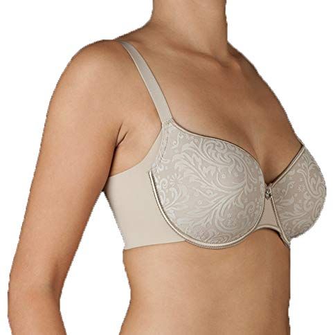 Selene, Reggiseno Contenitivo Donna con Fascia Alta e Ferretto, Coppe Imbottite e Cuciture Piatte, Collezione Morella, Colore Terra, Taglia 6C