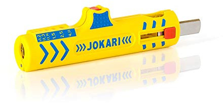 Jokari Original Secura Super Stripper Nr. 15 (30155) zum Abisolieren von Kabeln in Innensteckdosen NYM-J 3 x 1,5² bis 5 x 2,5 mm², Litzen 0,2 bis 4 mm², 10 Stück