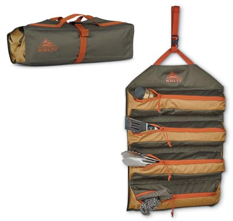 Kelty Chef Roll – Kitchen Basics Organization Kit for Cooking Tools, Knives, Deep Zippered Pockets, Rollup Storage