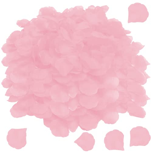 OWLKELA 3000 Stück Rosenblätter, Künstliche Rosenblätter, Rosenblatter Rosa - Hochzeit, Valentinstag, Den Tischaufsatz, Geburtstag, Romantische Atmosphäre
