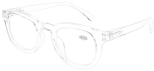 DOOViC Lesebrille Blaulichtfilter Rund Rahmen Brille mit Sehstärke