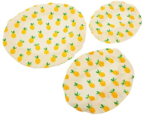 YARNOW 3pcs Schüssel Abdeckhauben Lebensmittel Abdeckung Tassen Staubschutzhülle frischhalte deckel Wiederverwendbare Topfhauben Duschhaube für Schüsseln Gemüse Frischeschutz 24cm