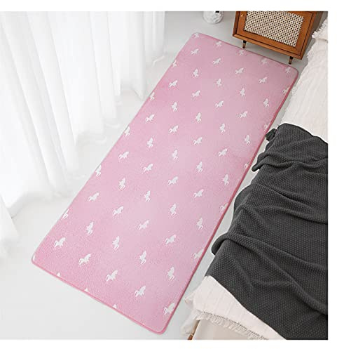 TOMYEUS Alfombra Alfombra Luminosa Kn Dormitorio Conjunto de Cama Luna Estrellas Luna Planet Peluche Terciopelo Alfombra Niños Play Floor Mat Alfombra de área (Color : Hose, Size : 40x60cm)