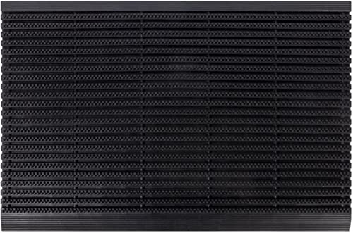 KARAT Gummi Türmatte mit Anlaufkante - Fussmatte für Außen - Outdoor Fußabtreter - Schmutzfangmatte - Fußabstreifer - Wetterfeste Allzweckmatte (60 x 90 cm)