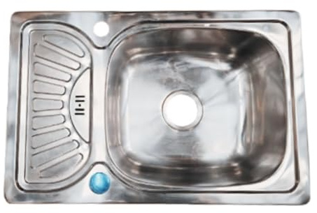 ARA CHOICE 1.0 Square Compact Stainless Steel Kitchen Undermount Sink Catering Single One Bowl Modern Reversible with Drainer and Inset Plumbing Wastes Set