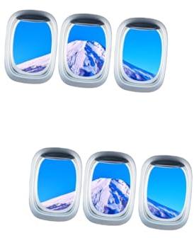 Zerodeko 6 Stk Flugzeug für Kinder 3D-Wandaufkleber Tapete Wandbild Kaktus- 3D-Tapete aufkleber kinder Fensteraufkleber im Querformat Wandtattoos Kinderzimmer Wandgemälde Kombination