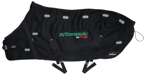 Zandonà Therapeutic Air Rug Couverture magnétique thérapeutique pour Chevaux, Adultes, Unisexe, Noir, L