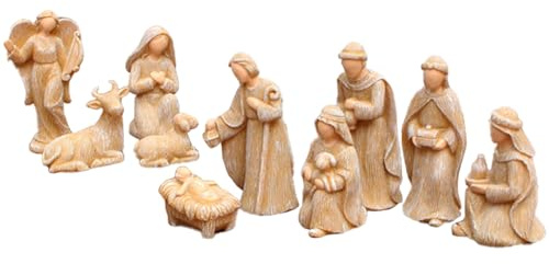 CAKEEYUM Krippe Set Nativitäts Weihnachtskrippe Set Krippe Szene