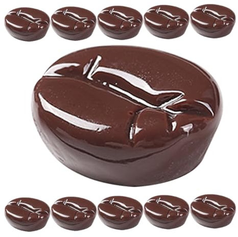 KOMBIUDA 25pcs Artificial Coffee Beans Decorative Props for Crafting Realistic Simulation for Parties Weddings and Events Ambiance Chic Design