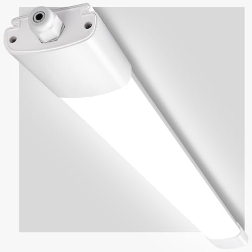 LED Neon 90CM, 30W 3300LM Tube, IP65 Reglette LED Garage, 4000K Neutre Blanc - Connectable - pour Cave, Garage, et Entrepôt - Lampe Fluorescente Étanche