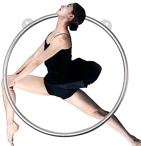 FFYUTING Yoga Swing Ring Dance Aerial Hoop, Metall Aerial Lyra Hoop Rigging Set für Kinder und Erwachsene, Heim-Fitnessgerät für Fitness-Leistungsgymnastik