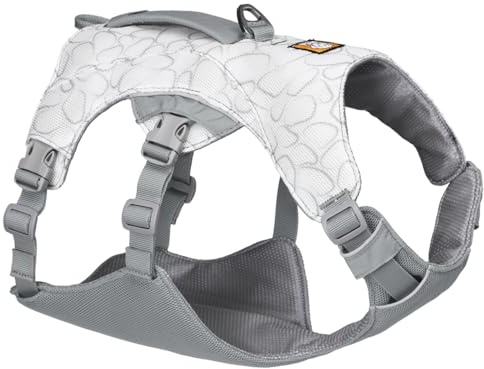 RUFFWEAR Swamp Cooler Hundegeschirr und Griff, leichte Laufausrüstung hält Haustiere bei heißem Wetter kühl, Verstellbar, stark und kühlend, 2 Leinen-Portale, Graphite Gray (XX Small, 33-43cm)