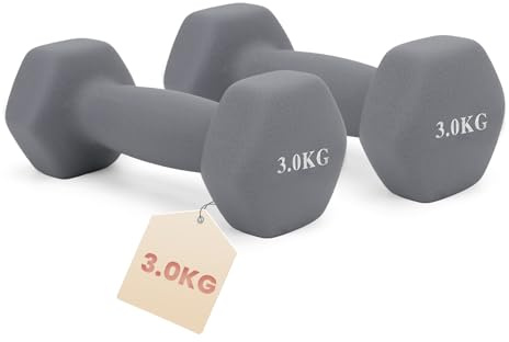HCT STYLE Kurzhantel Set, 2 Hex Hanteln von 1 bis 5 kg | Vinylbeschichtete Hex Hanteln für Fitness, Aerobic, Krafttraining und Workouts zu Hause, erhältlich von 1 bis 5 kg