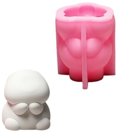ZYKEJJDDAK Moldes de silicona para animales, conejos 3D, yesos, moldes de fundición, moldes de adorno, suministros de manualidades para hacer