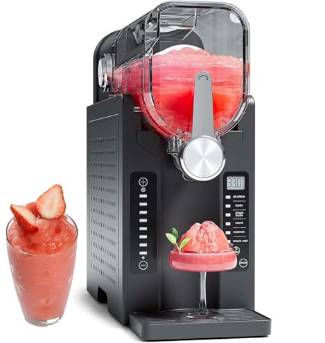 Granita per la casa - Macchina per Granita da 1,6 l con 6 programmi preimpostati, Senza Ghiaccio, autopulizia One-Touch, Macchina per Gelato e frullati per Margarita, Milkshake Black,1600ML