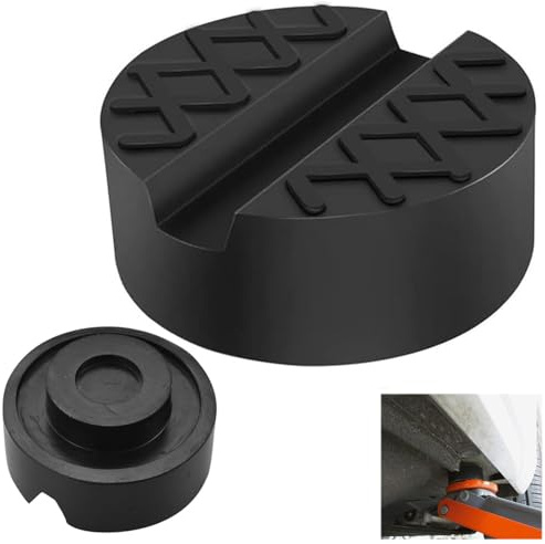 Universal Car Jack Pad,Universal Floor Jack Rubber Pad, 65 x 65 x 33MM Slotted Trolley Jacking Blocks Adapter, Pinch Weld Side Frame Rail Protector for Trolley Jack Vehicle Lift and Axle Stands Repair