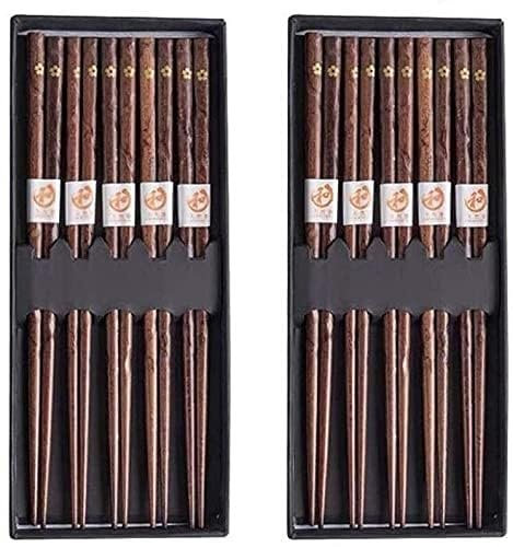 SBCGFY Palillos Chinos Reutilizables Coreanos, Paquete múltiple, Antideslizantes, Aptos para lavavajillas, Estilo japonés, 10 Pares(1)