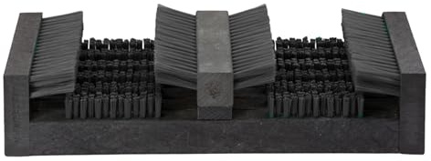 Grattoir à Chaussures en Plastique Borstelshop - Paillasson d'extérieur - Grattoir à Chaussures Robuste - Brosses d'extérieur - Paillasson - 50 x 30 cm - Noir