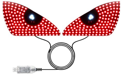 Générique Éclairage Visuel pour Voitures | Éclairage Pare-Brise Léger pour Automobile | Écran Animé Dynamique Programmable pour Camions et Voitures avec Effets Personnalisables