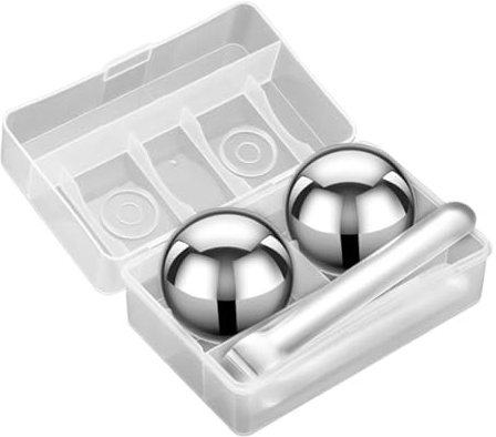 Glaçons ronds réutilisables en acier - 5,5 cm - Gadgets spéciaux pour café, bière, cocktails, camping