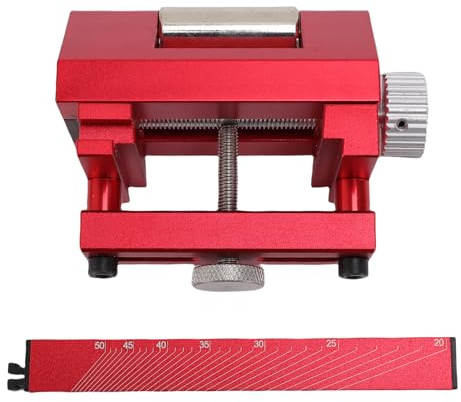 Luocute Angle Fixed Honing Guides, Woodworking Chisels Planes Sharpening Jig Kit, Durable Sharpening System with Aluminum Alloy for Kitchen Tools, Water Stones and Oil Stones (Red)