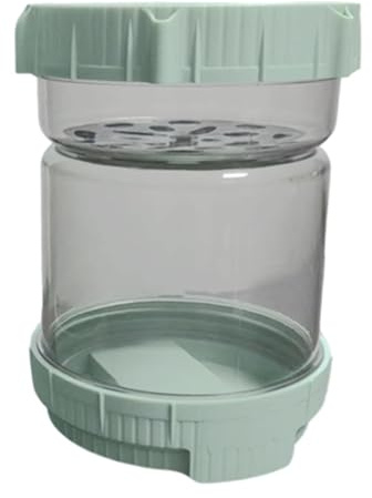 ＡＷＨＡＯ Tarro para Encurtidos, Tarro de Reloj de Arena, Recipiente para Kimchi, Separador de Materiales de PP Y Acero Inoxidable, Adecuado para Encurtir Huevo, Verde, Individual