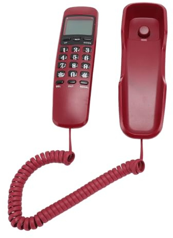 Teléfono con cable de pared para identificación de llamadas, teléfono fijo para casa, hotel, oficina