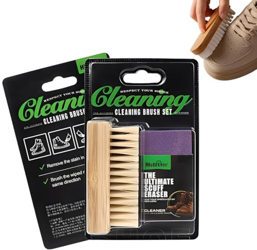 THQAE Suede Cleaner Cepillo Ante Zapatos, Juego de Cepillo para Zapatos de Ante con Borrador de Limpieza, para Limpieza Protegiendo Todos los Cueros, Ante, Gamuza