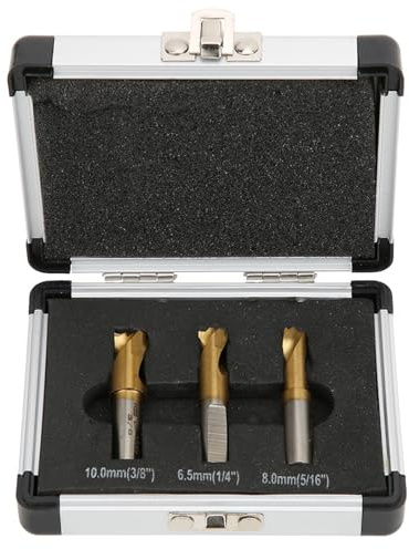 Jeu de forets à souder par points HSS CO au cobalt, dissolvant de soudure plaqué titane durable de haute résistance pour panneaux de tôle réparation automobile 3 pièces 1/4 pouces