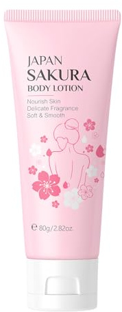 Vawolecy Cherry Blossom Lotion pour le corps, Crème pour le corps Sakura non grasse à la fleur de cerisier hydrate