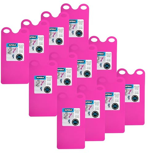 Superio Snow Slider Mat, Flexible Snow Sled Flying Carpet, Roll up Sleds for Kids Lightweight Plastic Snowboard Sled (Pink- 36), 12 Pack