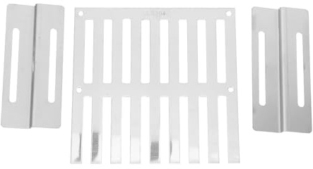 NOLITOY Rejilla Metálica de Drenaje Cuadrada 12,5x12,5 Cm de Acero Inoxidable para Sumidero Exterior, Tapa de Drenaje de Pared Lateral Resistente Intemperie Filtro Extraíble para Azoteas