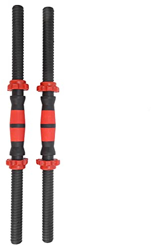 VGEBY 50 Cm Hantelstänger, Viktlyftande Hantelhandtag med Stjärnformad Låsmutter, Antislip Gummigrepp för Styrketräning Hemmagym