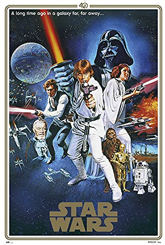 Grupo Erik - Poster Star Wars Classic 40 Anniversaire One Sheet B - Deco Maison, Decoration Murale, Affiche Décorative