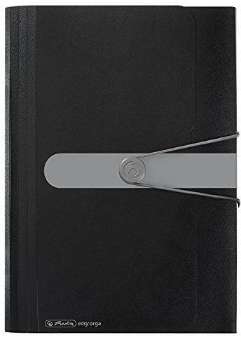 2 Stück Herlitz 11208394 Fächermappe A4 PP 12 Fächer schwarz