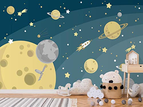 Oedim Fotomural Infantil Vinilo para Pared Espacio Exterior | Mural | Fotomural Infantil Vinilo Decorativo |500 x 300 cm | Decoración comedores, Salones, Habitaciones